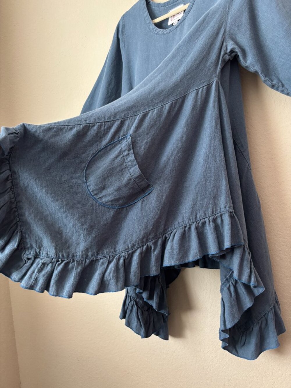 Heart's Desire by Mary Grace Linen Butterfly Long Tunic Top - Picture 9 of 11